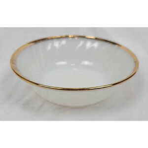 Vintage Oven Fire-King Ware White Porcelain Shallow Bowl